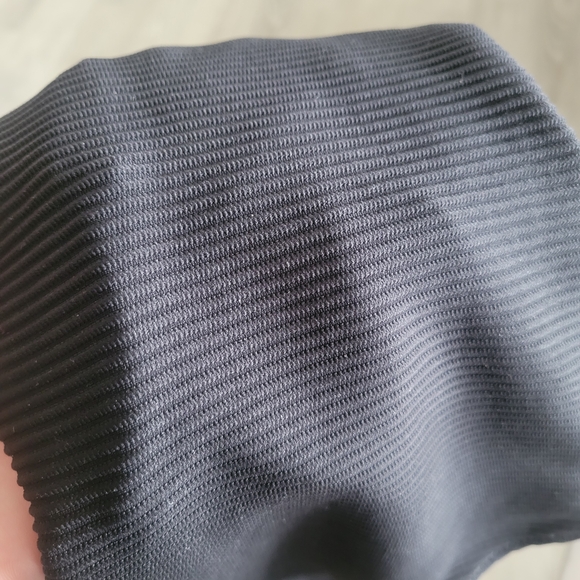 NWT George Minimalist Black Ribbed One-Piece Swimsuit With Cups Size Small - Picture 2 of 6